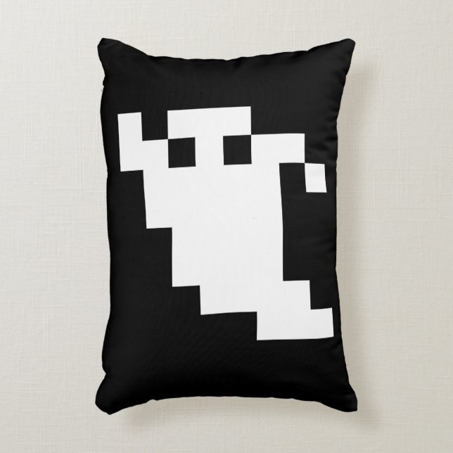 Cojín Decorativo Ghost de 8 bits de píxeles (Frente (Vertical))