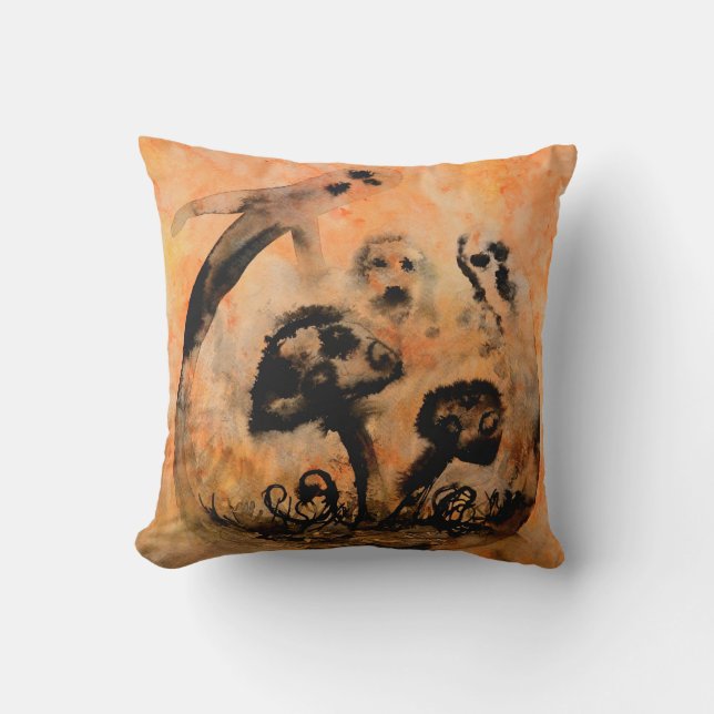 Cojín Decorativo Ghost Mushrooms Pillow (Anverso)