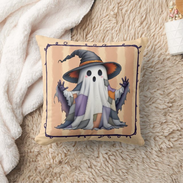 Cojín Decorativo Ghost Patchwork Quilt con Gorra de brujas (Manta)