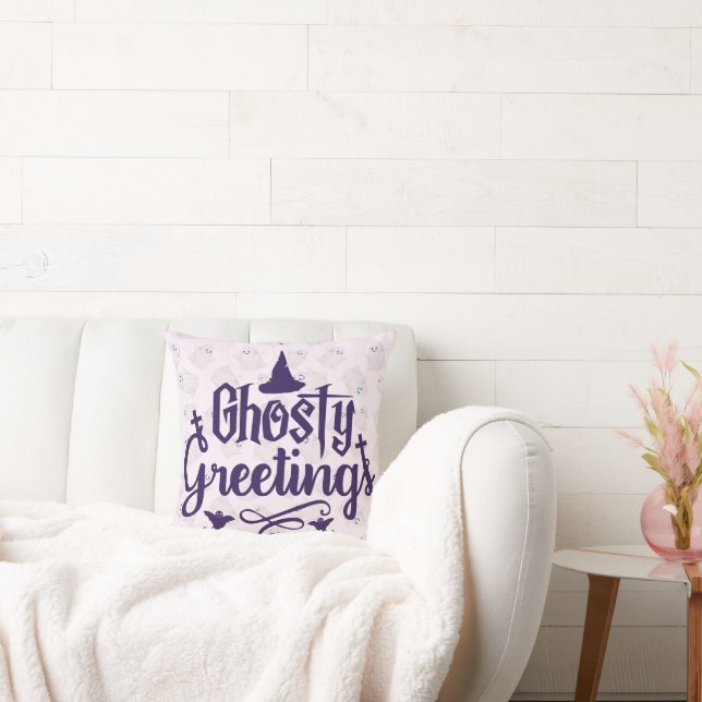 Cojín Decorativo Ghostly Greetings Pale Pink Halloween (Sofá)