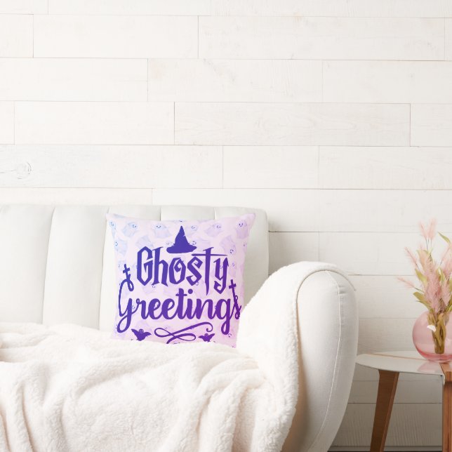 Cojín Decorativo Ghostly Greetings Pale Purple Halloween (Sofá)