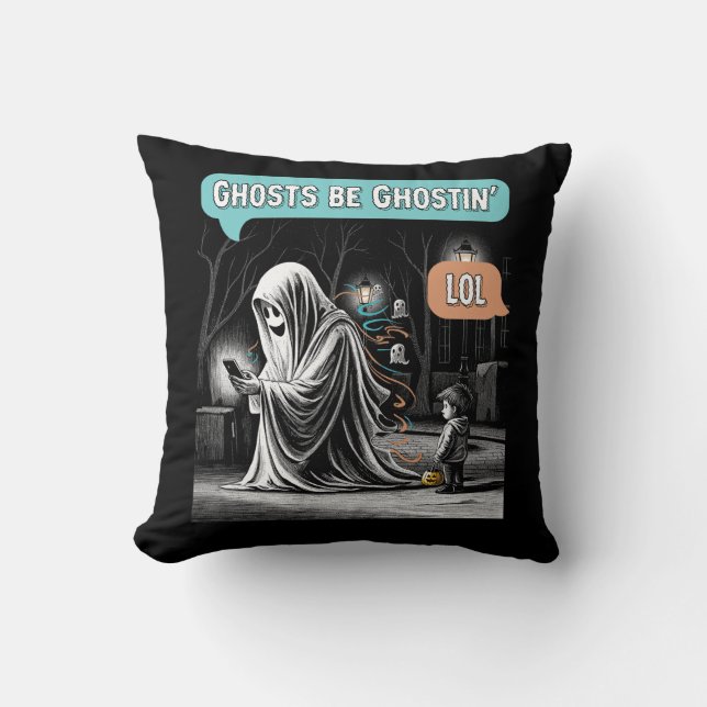 Cojín Decorativo Ghosts Be Ghostin’ LOL (Anverso)