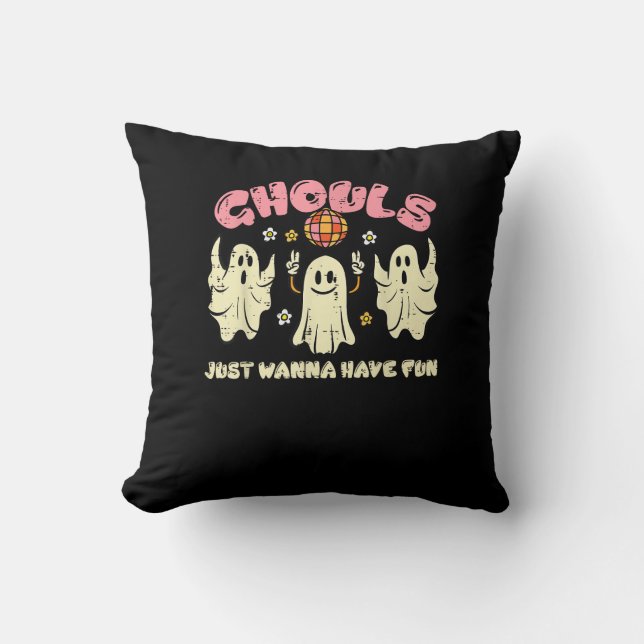 Cojín Decorativo Ghouls solo quieren divertirse con disfraces diver (Anverso)
