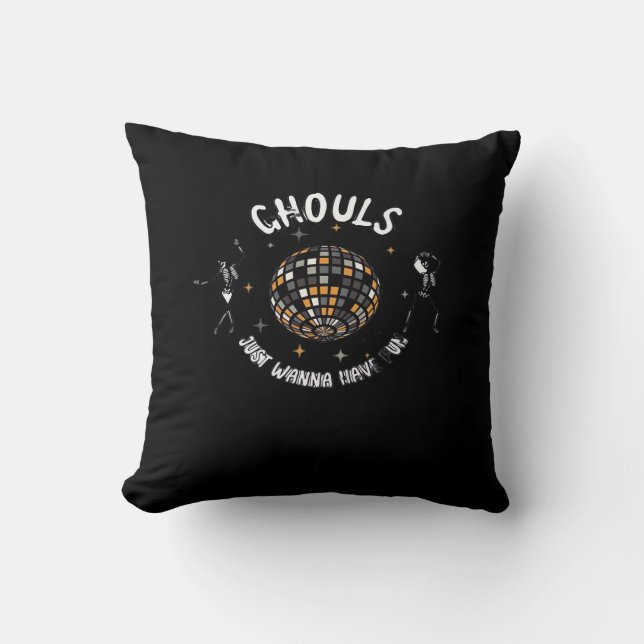 Cojín Decorativo Ghouls solo quieren divertirse con Sloth y Hallowe (Anverso)