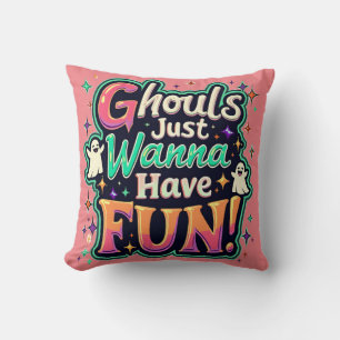 Cojín Decorativo Ghouls solo quieren divertirse - Vibes de Hallowee
