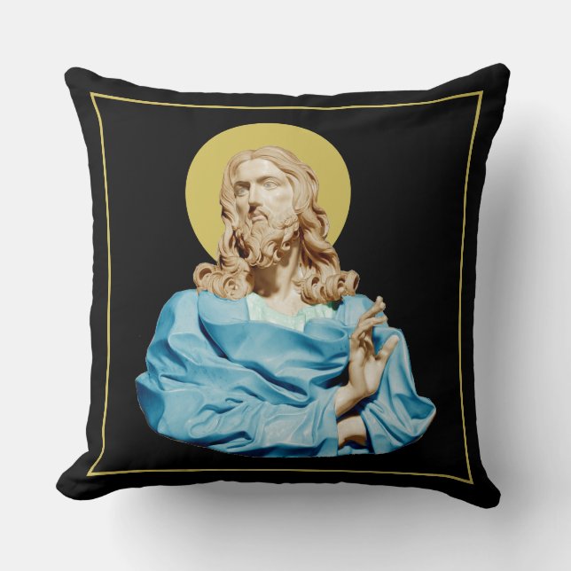 Cojín Decorativo Gian Lorenzo Bernini Busto de Cristo 1679 (Anverso)
