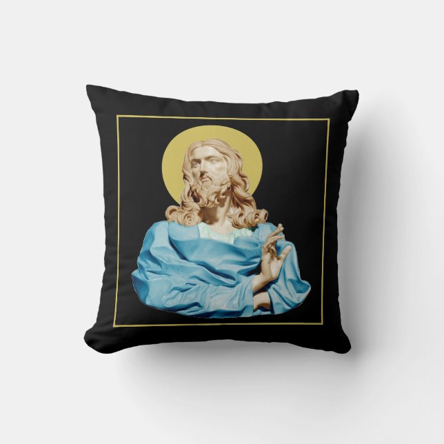 Cojín Decorativo Gian Lorenzo Bernini Busto de Cristo 1679 (Anverso)