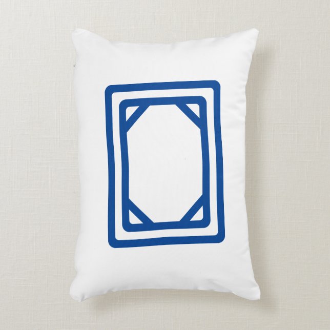 Cojín Decorativo Gigante Mahjong Blue Dragon Mosaico Decorativo Pil (Frente (Vertical))