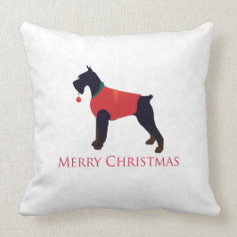 Cojín Decorativo Gigante Schnauzer Merry Christmas Design