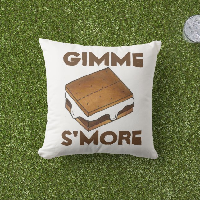 Cojín Decorativo Gimme S'more Campfire Marshmallow Smores Foodie (Césped)