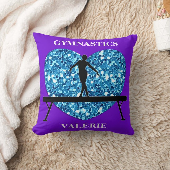Cojín Decorativo Gimnasia Balance Beam Purple Verde azulado (Manta)