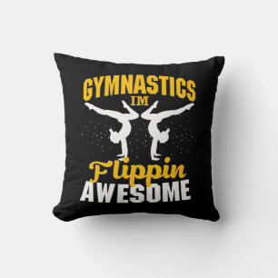 Cojín Decorativo Gimnasia, estoy Flippin Asombroso