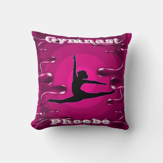 Cojín Decorativo Gimnasia Magenta Wet Paint (Anverso)