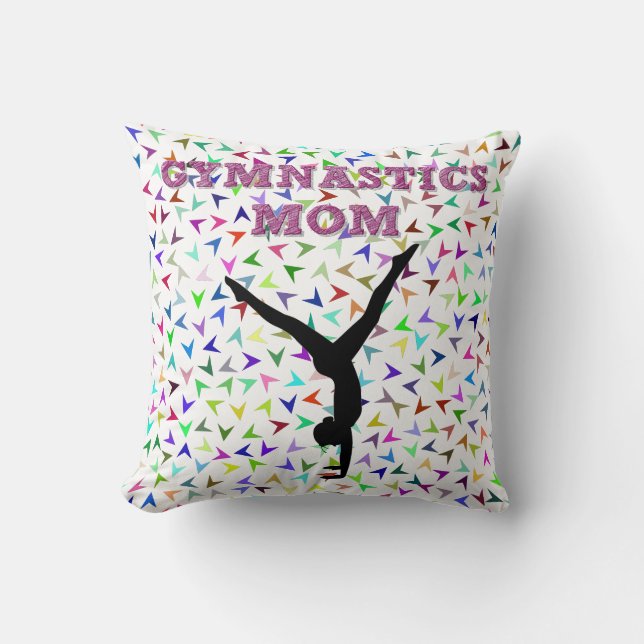 Cojín Decorativo Gimnasia MOM lanzar almohada. (Anverso)