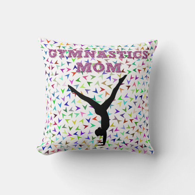 Cojín Decorativo Gimnasia MOM lanzar almohada. (Anverso)