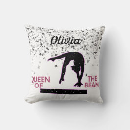 Cojín Decorativo Gimnasia Reina de las estrellas de la plata de la 