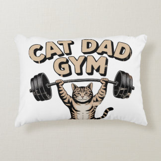 Cojín Decorativo Gimnasio de gatos divertidos para papá