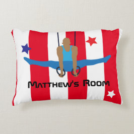 Cojín Decorativo Gimnasta En Anillos Personalizados