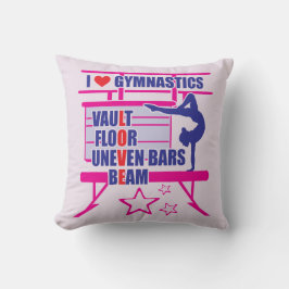 Cojín Decorativo Gimnasta rosa - Amo la gimnasia