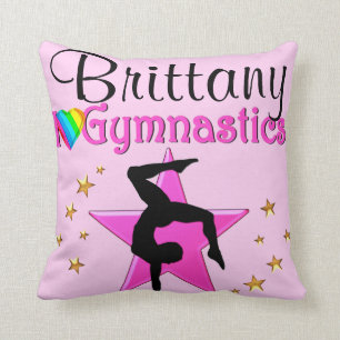 COJÍN DECORATIVO GIMNASTICA PERSONALIZADA PRECIOSA EN ROSA
