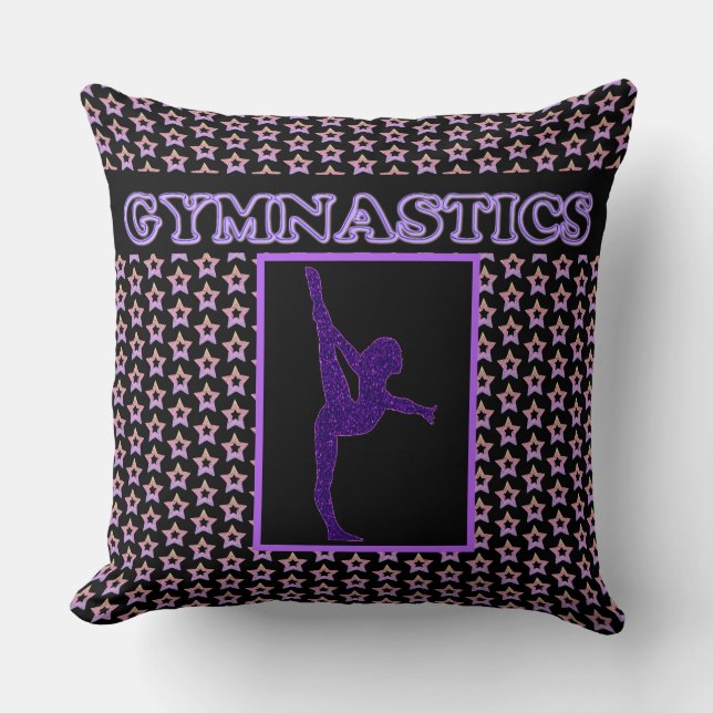 Cojín Decorativo GIMNASTICS personalizado lanzar almohada. (Anverso)