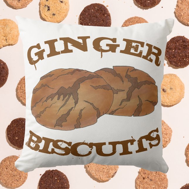 Cojín Decorativo Ginger Biscuits Gingersnap Ginger Nut Cookies (Ginger biscuits pillow)
