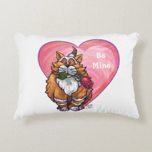 Cojín Decorativo Ginger Cat El día de San Valentín
