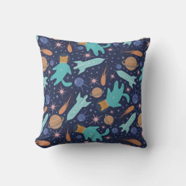 Cojín Decorativo Ginger cat en la aventura de la galaxia espacial