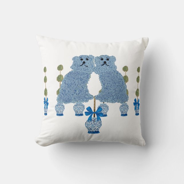 Cojín Decorativo Ginger Jars Staffordshire Dogs Topiary (Anverso)