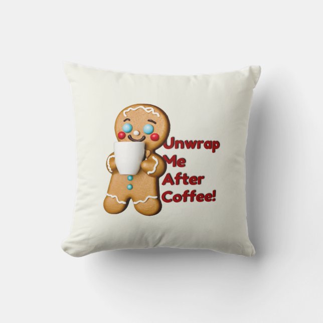 Cojín decorativo Gingerbread Coffee Lover (Anverso)