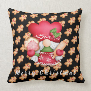 Cojín Decorativo Gingerbread Gnome Personalizar Textos y colores 20