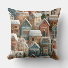 Cojín Decorativo Gingerbread Snow Frosted Village