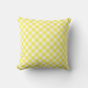 Cojín Decorativo Gingham Amarillo Soleado
