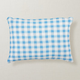Cojín Decorativo Gingham Azul Bebé