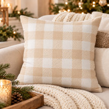 Gingham de búfalo beige