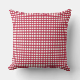 Cojín Decorativo Gingham rojo y blanco