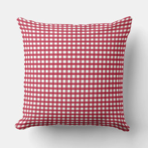 Cojín Decorativo Gingham rojo y blanco
