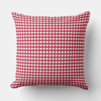 Cojín Decorativo Gingham rojo y blanco