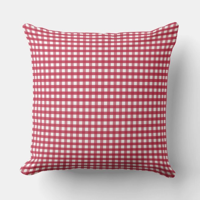 Cojín Decorativo Gingham rojo y blanco (Anverso)