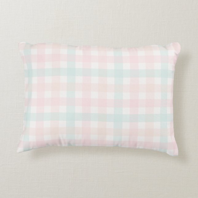 Cojín Decorativo Gingham Rosa (Reverso)