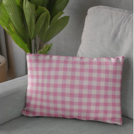 Cojín Decorativo Gingham Rosa Bebé