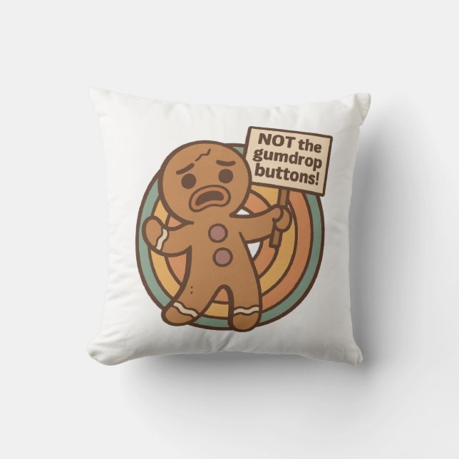 Cojín Decorativo Gingy Gingerbread Christmas Throw Pillow (Anverso)