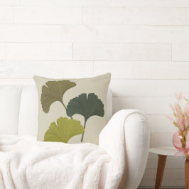 Cojín Decorativo Ginkgo deja los colores de fondo del Personalizabl