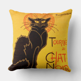 Cojín Decorativo Gira del Chat Noir - Póster Vintage