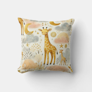 Cojín Decorativo Girafa Amarilla Cálida Bebé Nursera Pillow