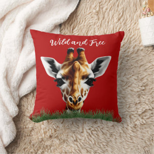 Cojín Decorativo Girafa Libre Y Salvaje