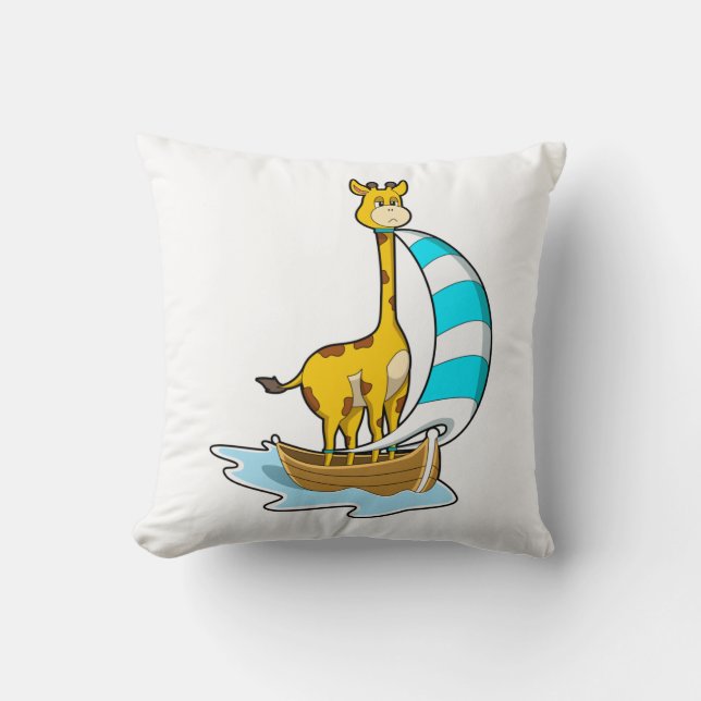 Cojín Decorativo Giraffe en barco de vela (Anverso)