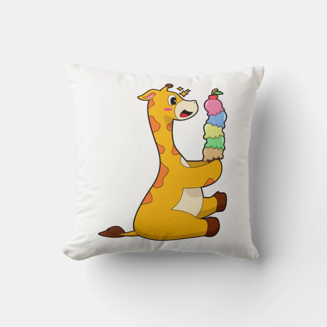 Cojín Decorativo Giraffe Helado Waffle (Anverso)