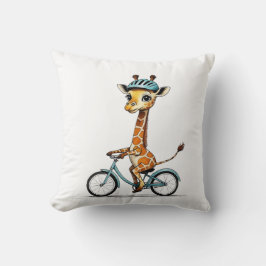 Cojín Decorativo Giraffe montando una bicicleta - Lápiz de mano
