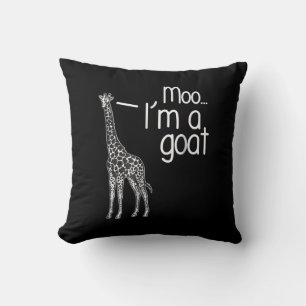 Cojín Decorativo Giraffe Moo Soy una cabra